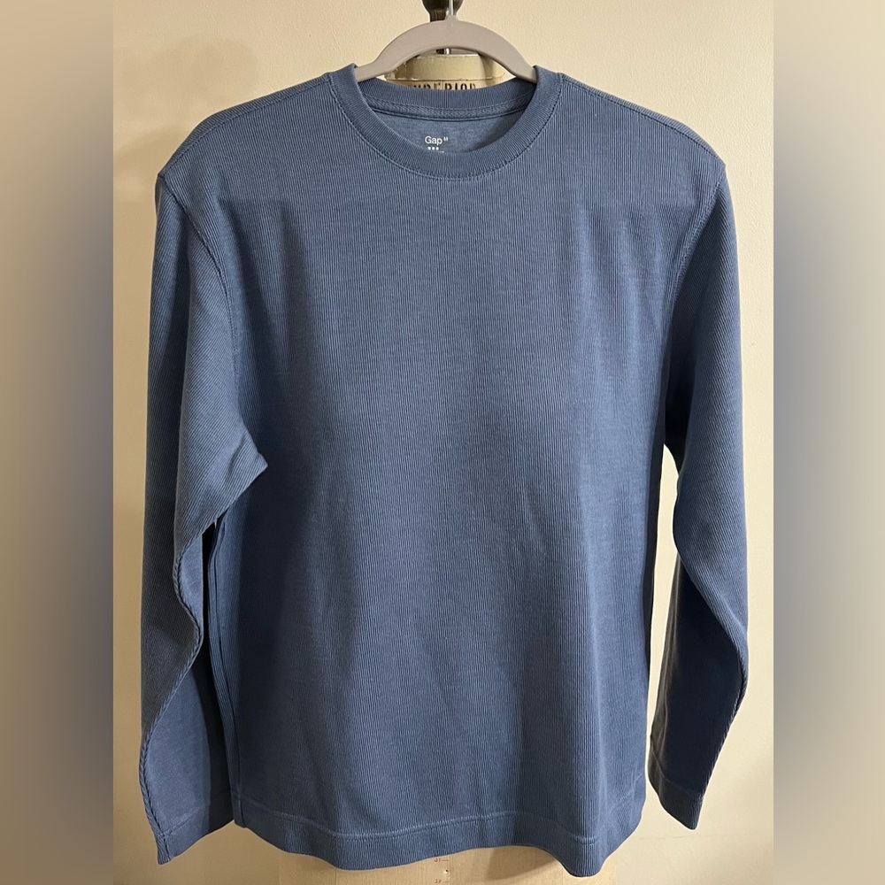 Gap Long Sleeve Crew Neck Rib Knit Top Size Medium